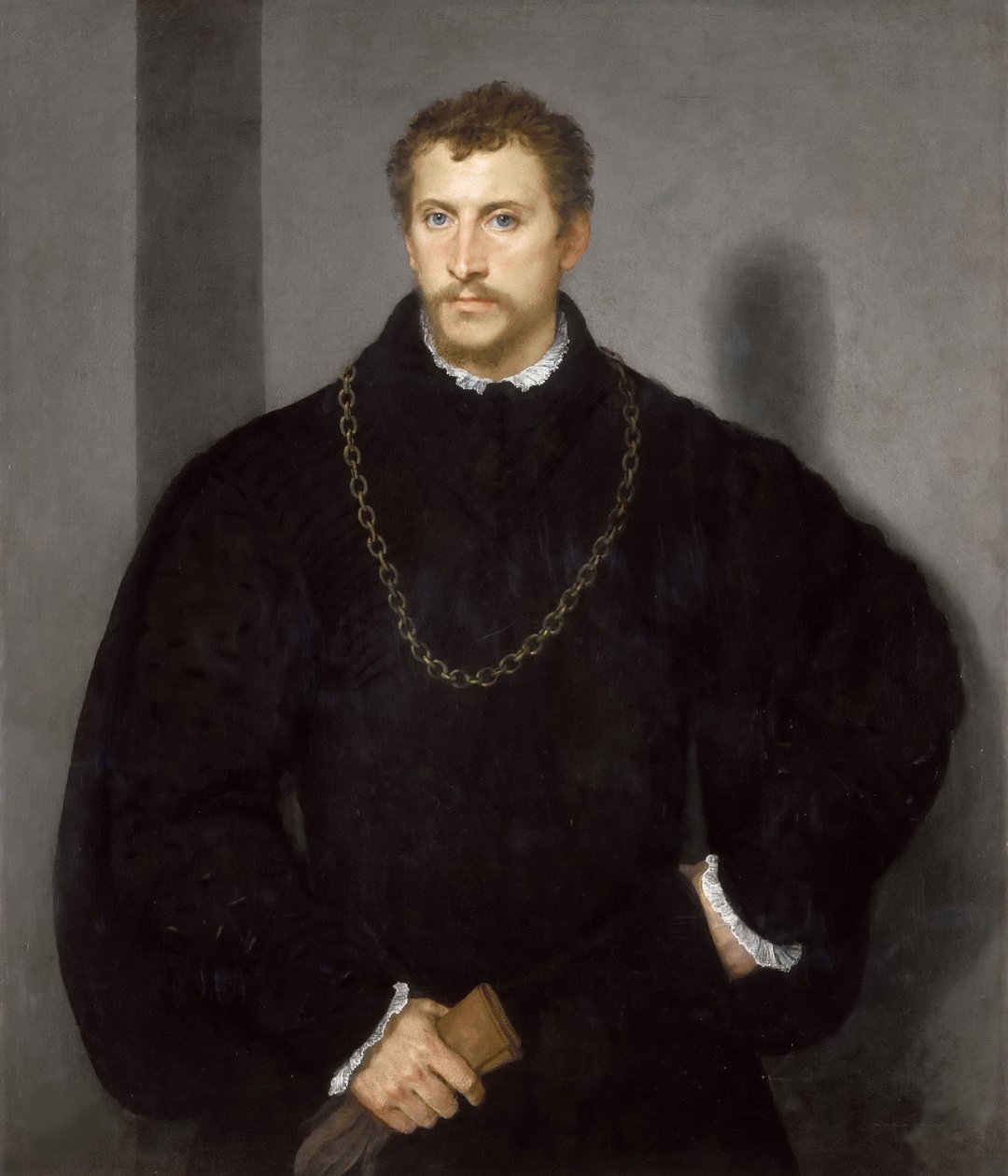 Retrato de um jovem inglês Retrato de um jovem com olhos cinzentos, 1540-1545. de Tiziano Vecelli