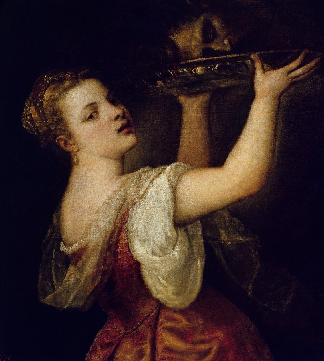 Salomé carregando a cabeça de São João Batista, c.1549 de Tiziano Vecelli