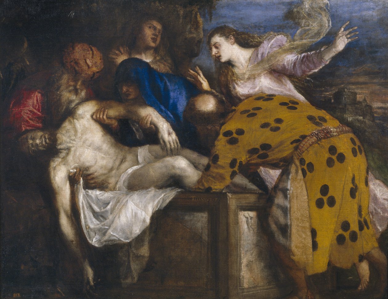 O sepultamento de Cristo, 1572 de Tiziano Vecelli
