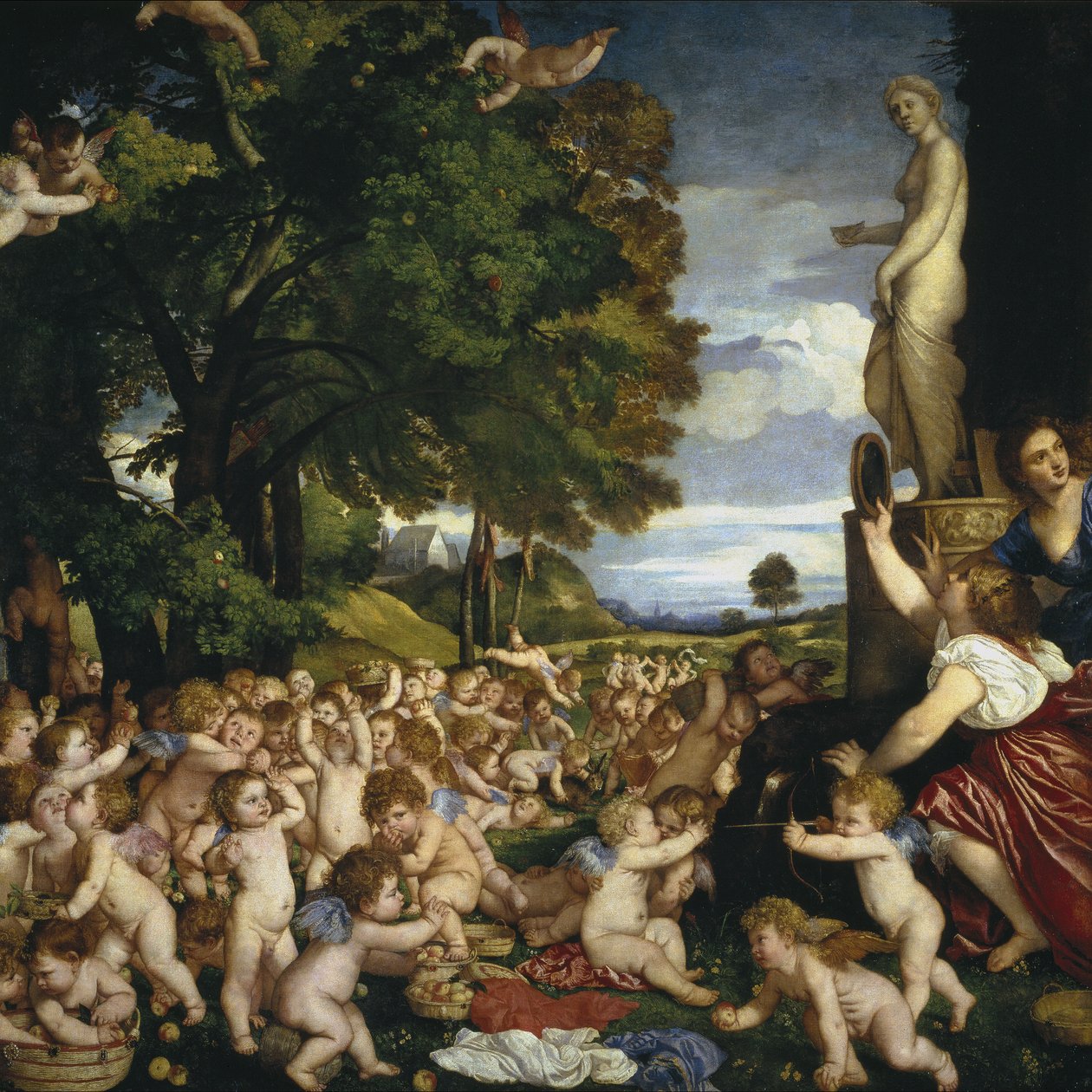 A oferta a Vênus, 1518-1519 de Tiziano Vecelli