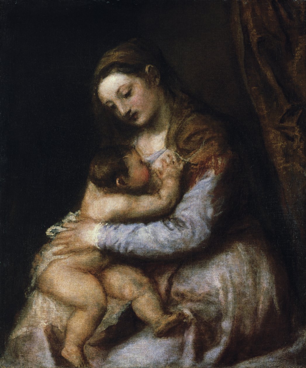 A Virgem e o Menino, c1570-1576 de Tiziano Vecelli