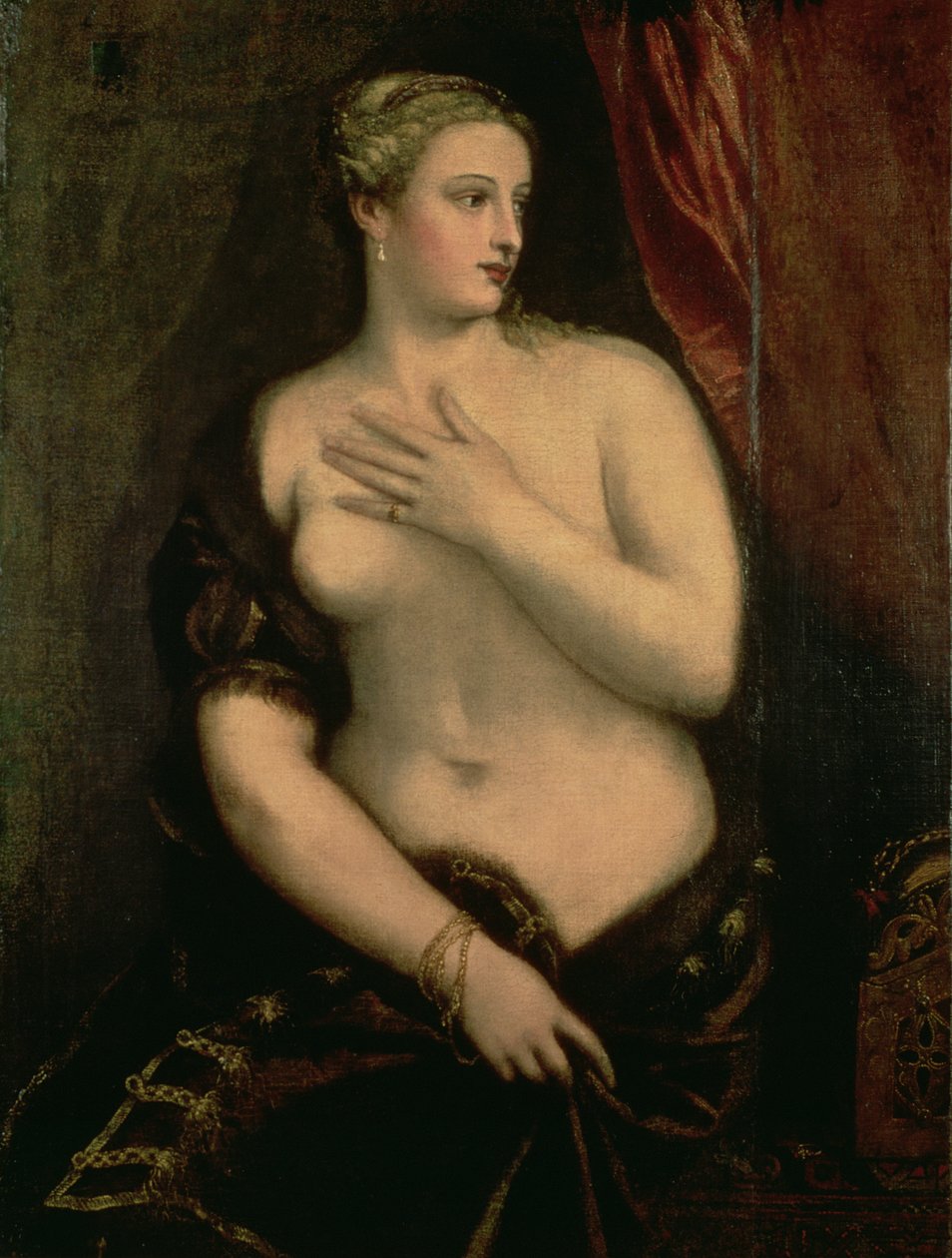 Vênus contemplando seu reflexo em um espelho de Tiziano Vecelli