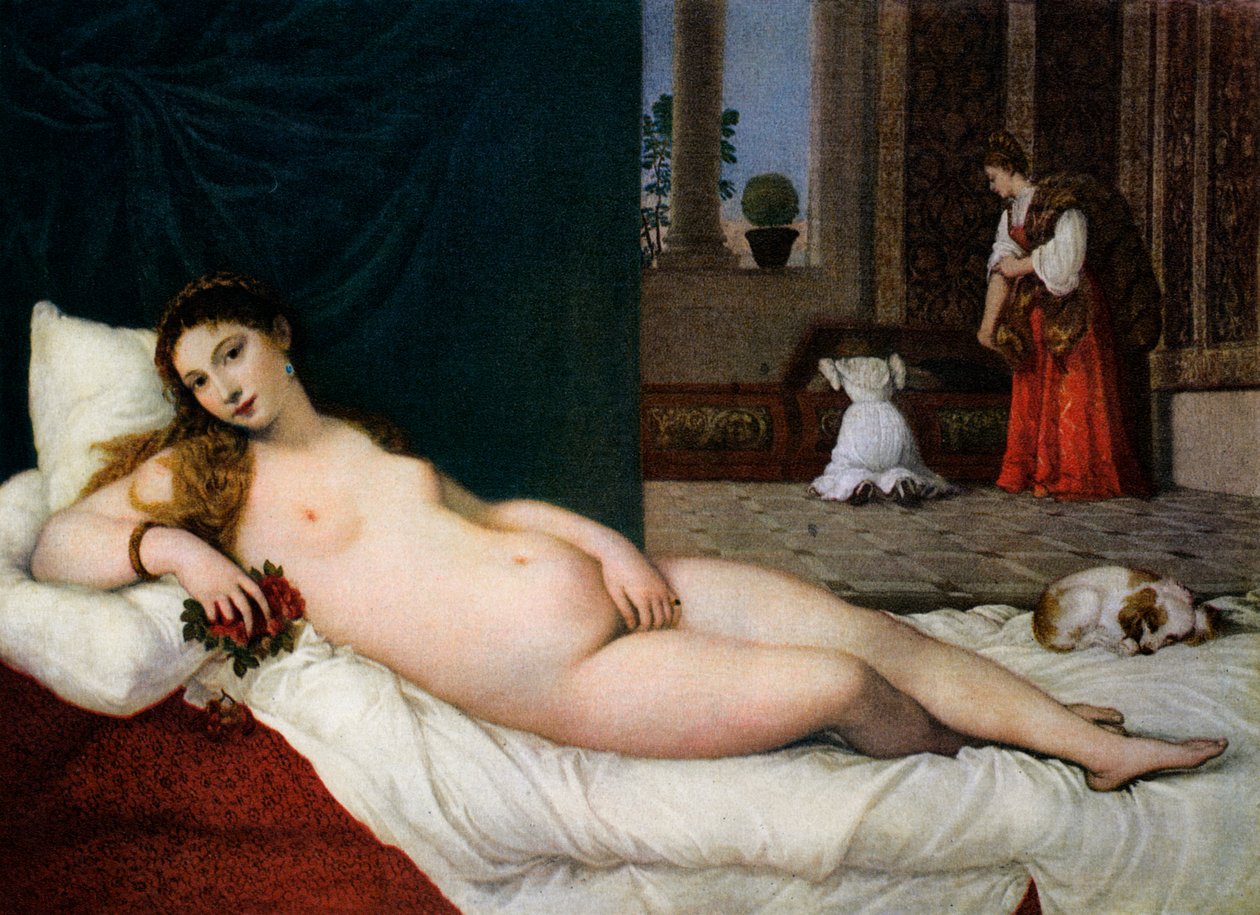 Vênus de Urbino, c1538, 1937 de Tiziano Vecelli