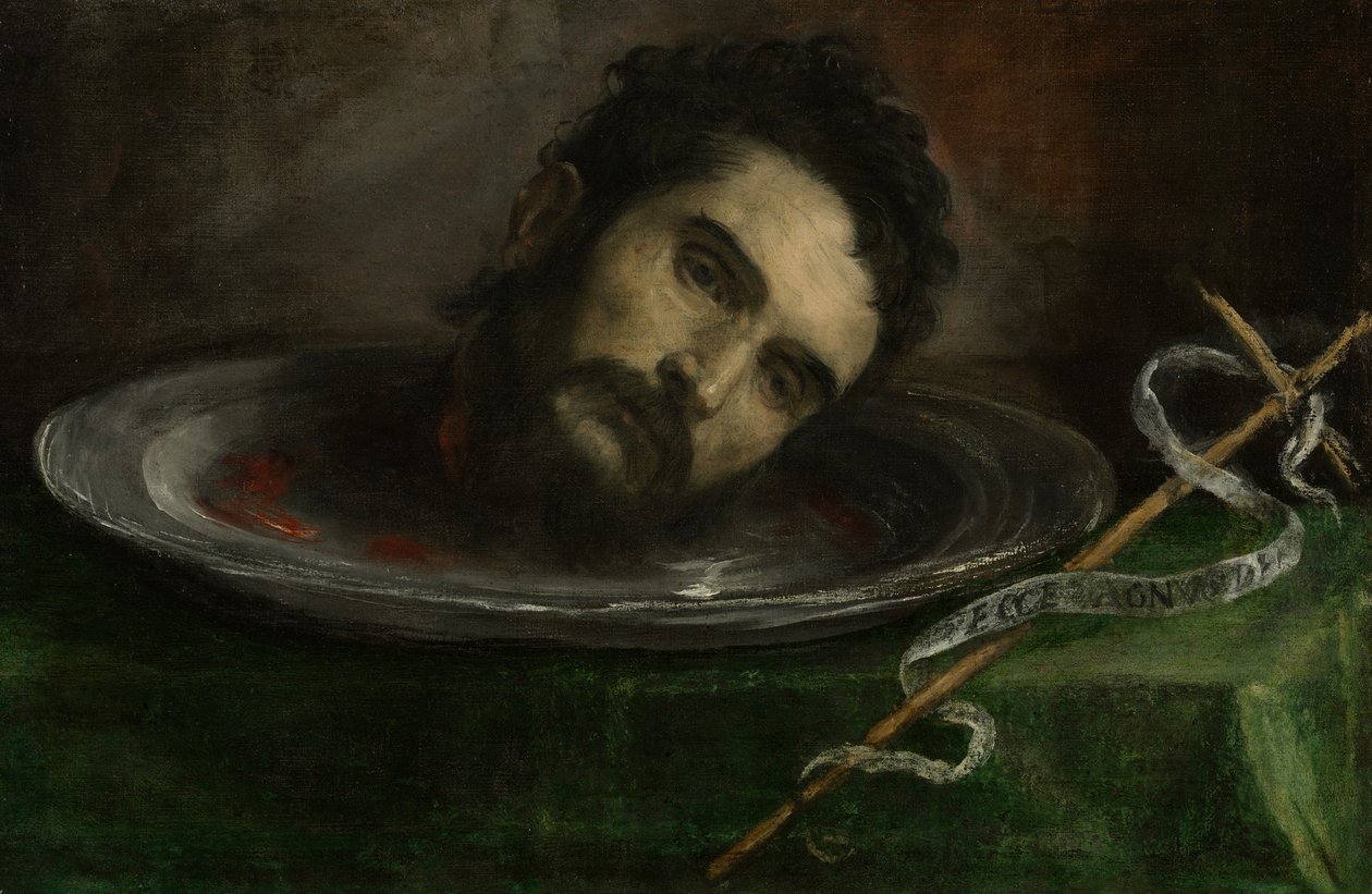 Chefe de João Batista, final dos anos 1500 de Tiziano Vecelli