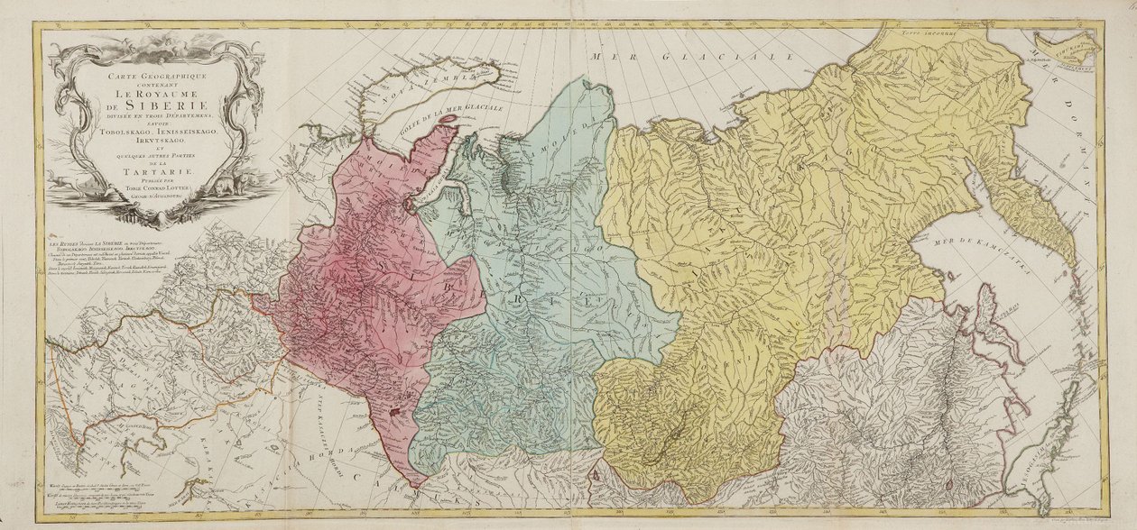 Mapa do Império Russo de Tobias Conrad Lotter
