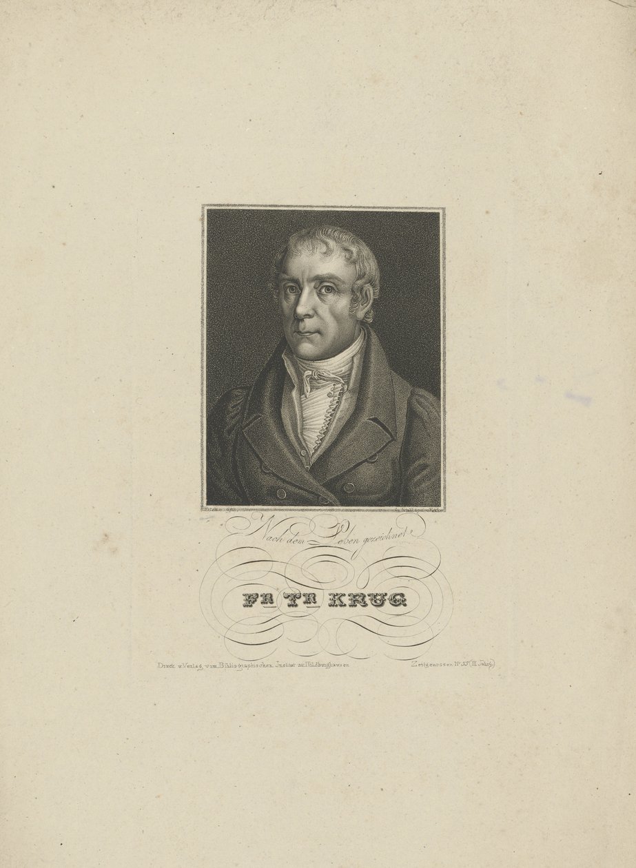 Retrato de Wilhelm Traugott Krug 1770-1842, 1828-1829. de Tobias Falcke