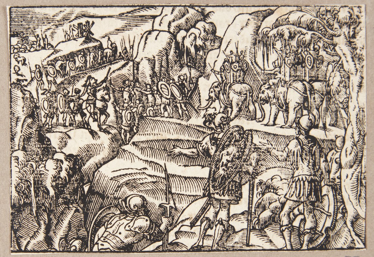 A viagem de Hannibal através dos Alpes de Tobias Stimmer