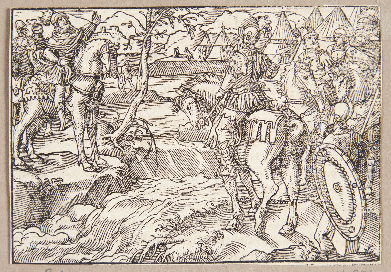 O encontro entre Hannibal e Scipio de Tobias Stimmer