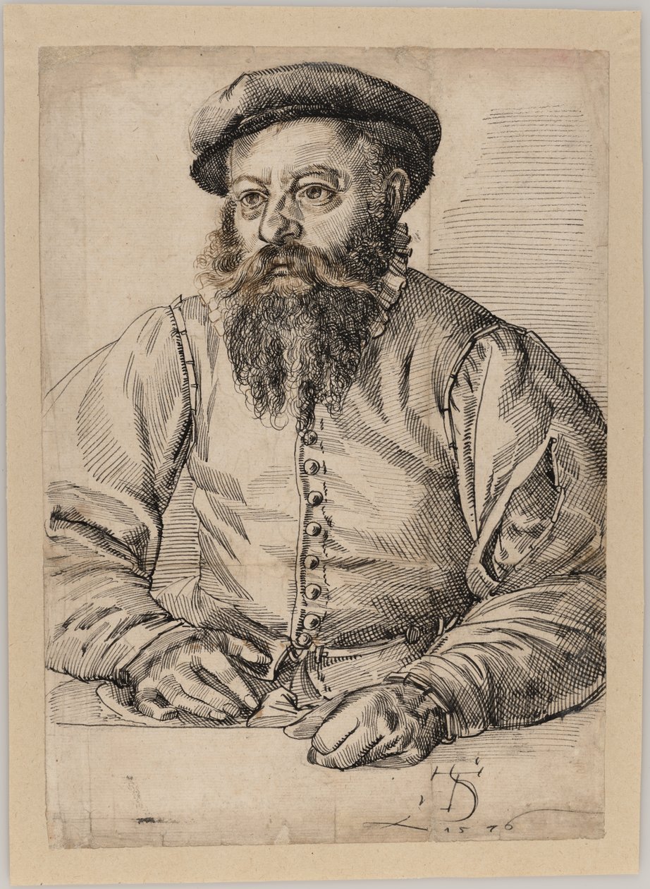 Retrato de um homem barbudo de Tobias Stimmer