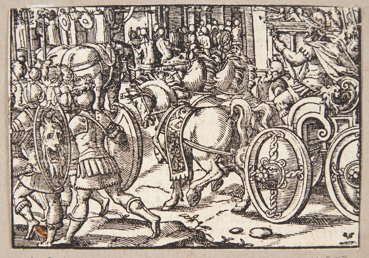 A marcha triunfal de Scipio em Roma de Tobias Stimmer