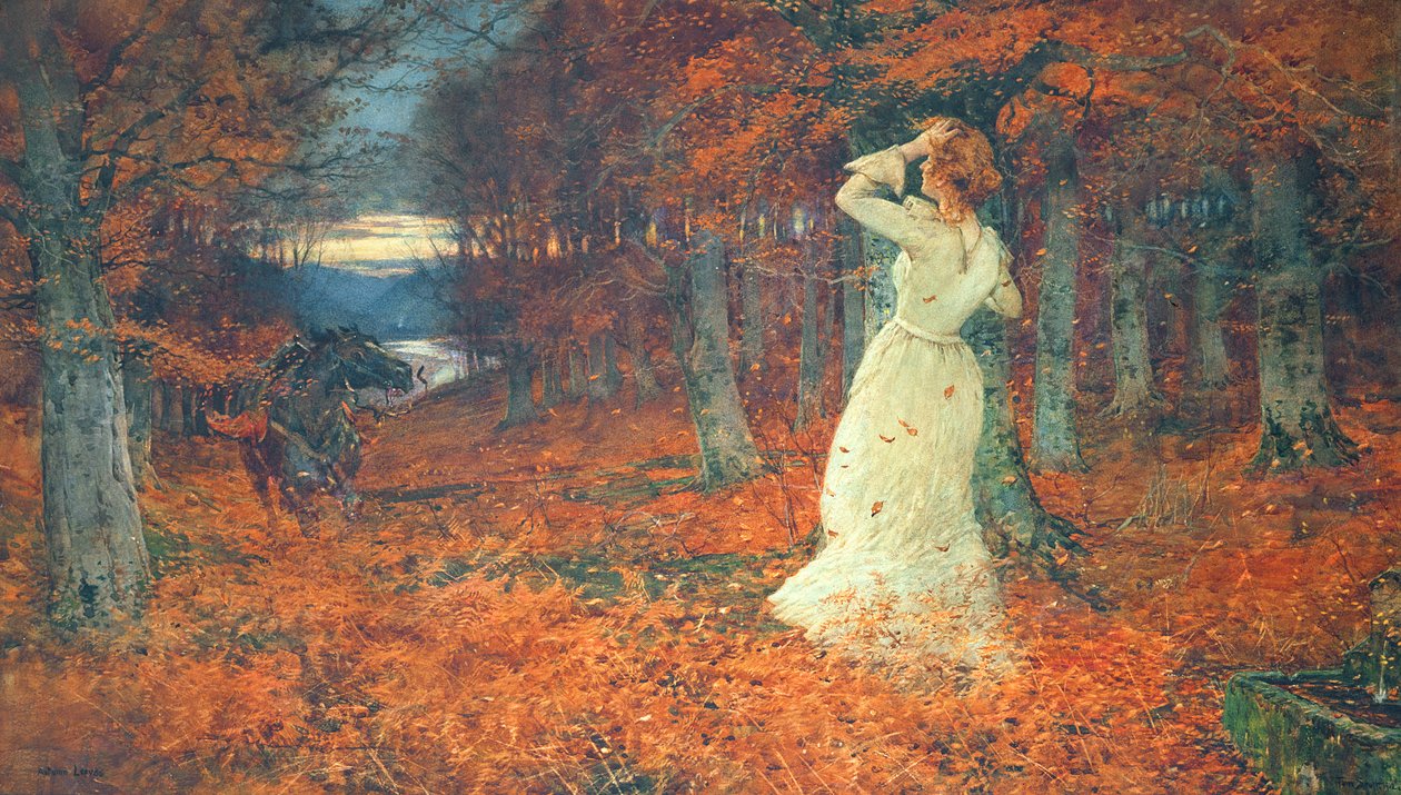 Folhas de Outono, 1902 (wc no cartão) de Tom Scott