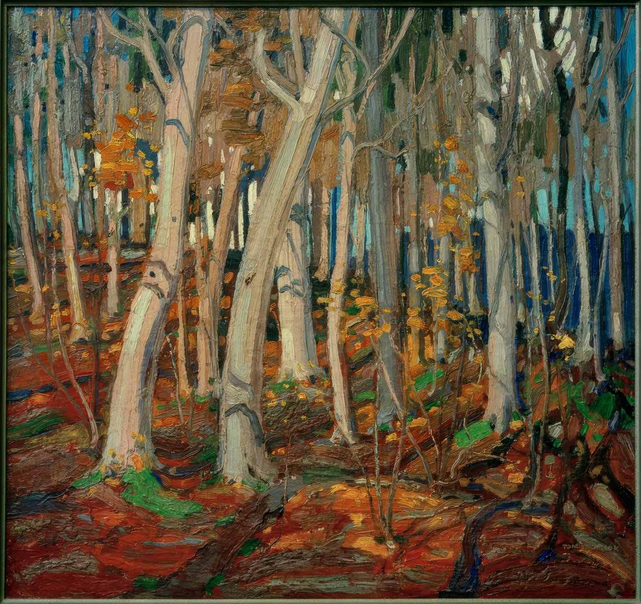 Madeiras do bordo, troncos desencapados, 1916 de Tom Thomson