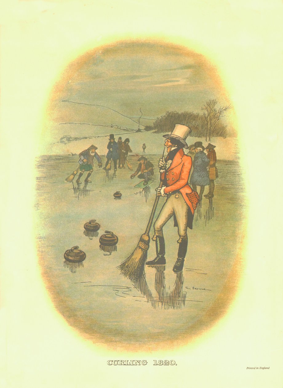 Curling, 1820, c1910. de Tom Browne