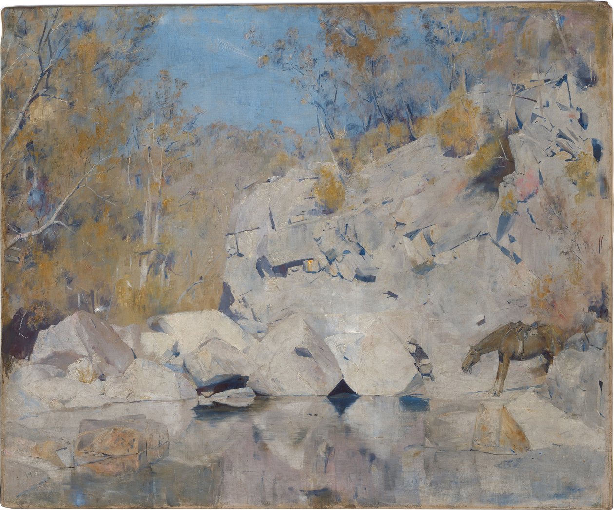 Em um canto do Macintyre, 1895 de Tom Roberts