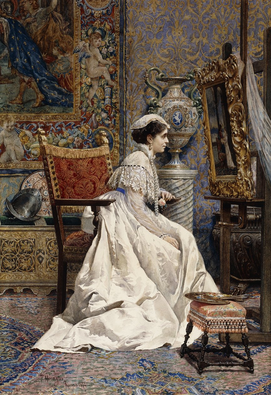 Um belo conhecedor, 1874 de Tomas Moragas y Torras