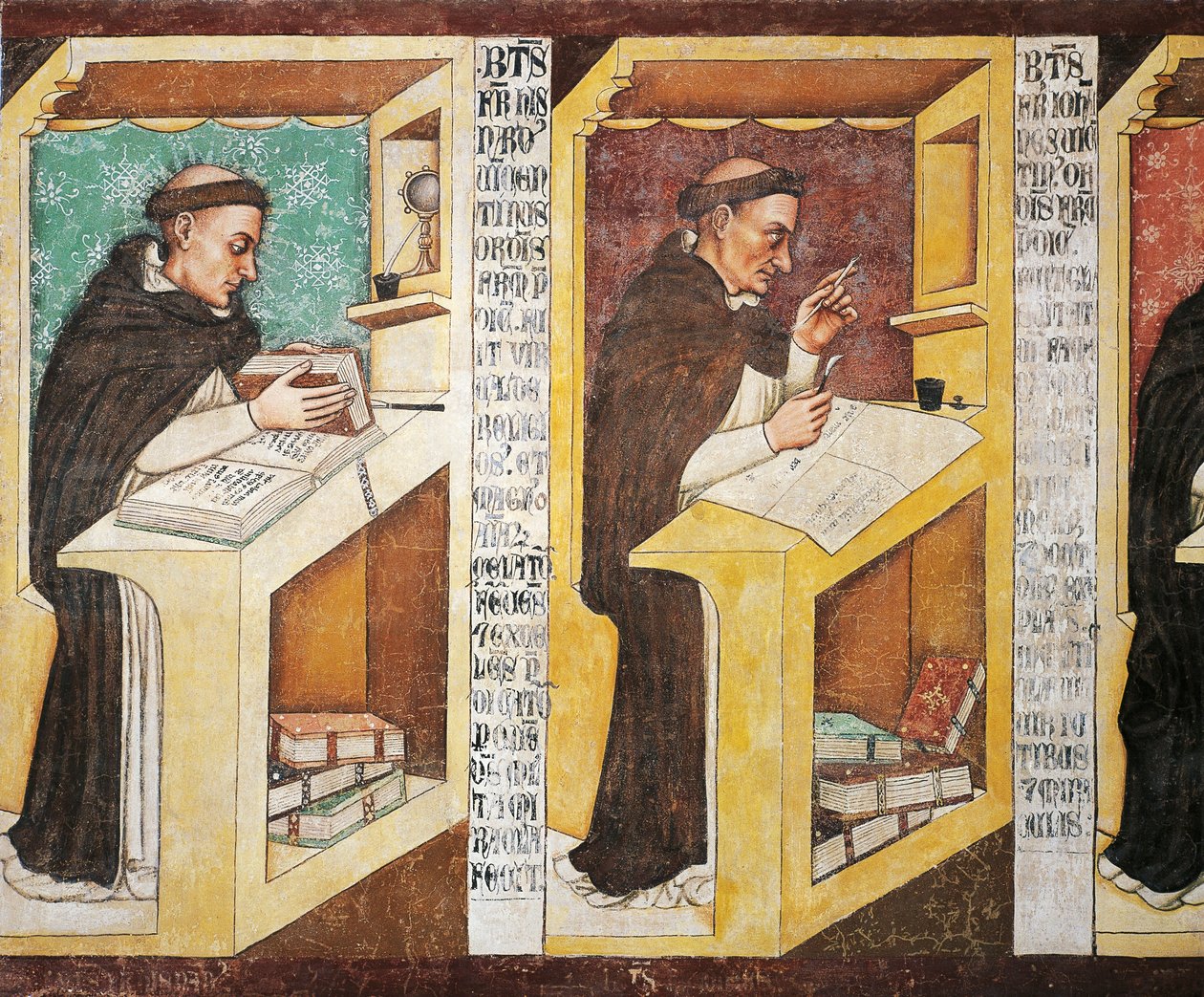 Irmão Isnardo de Vicenza, de Tommaso da Modena (ca. 1325 ou 1326-1379), afresco, Seminário Episcopal, Casa Capitular dos Dominicanos, Treviso de Tomaso da (late 15th century) Modena