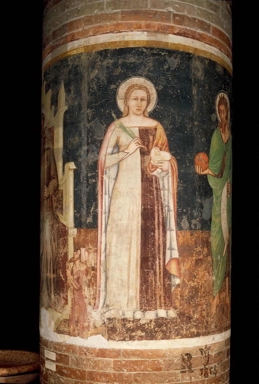 St. Agnes (fresco) de Tomaso da (late 15th century) Modena