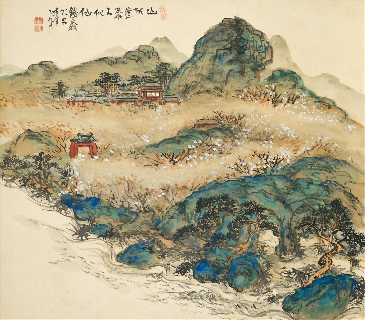 Mt.Penglai (Montanha dos Imortais) de Tomioka Tessai
