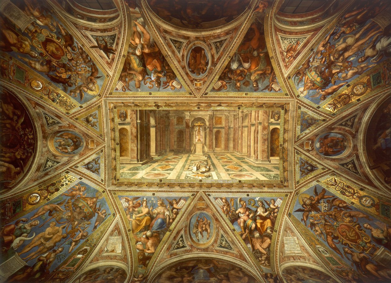 Abóbada da Estância de Constantino, Triunfo da Religião Cirstiana de Tommaso Laureti