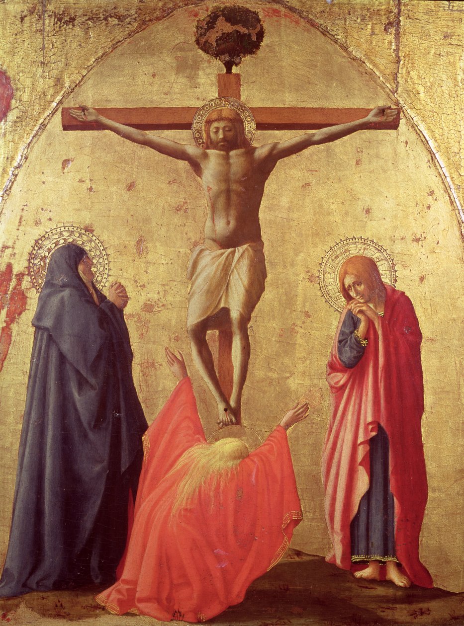 Crucificação, 1426 (tempera no painel) de Tommaso Masaccio