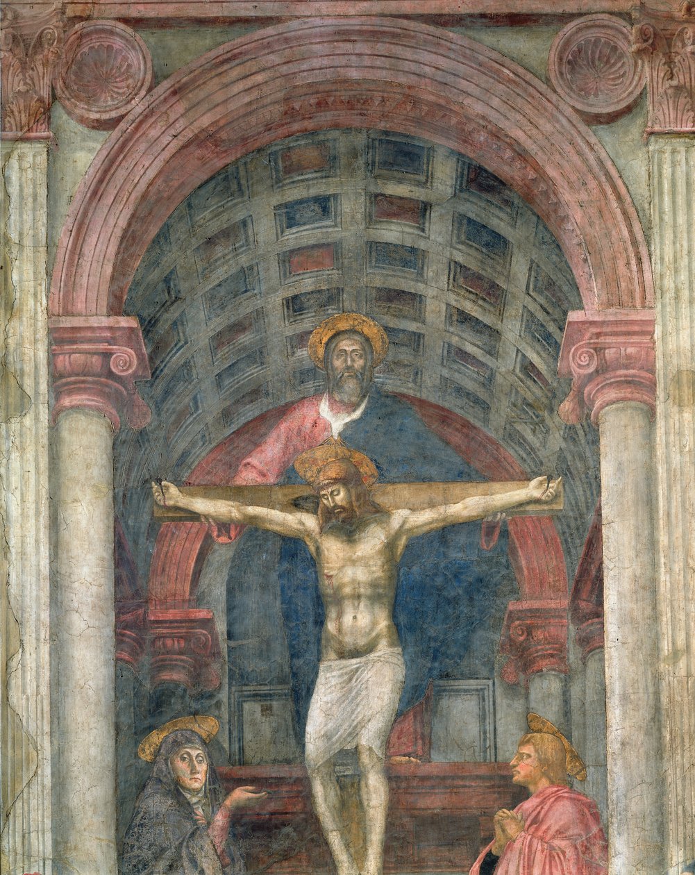 A Trindade, 1427-28 (detalhe) de Tommaso Masaccio