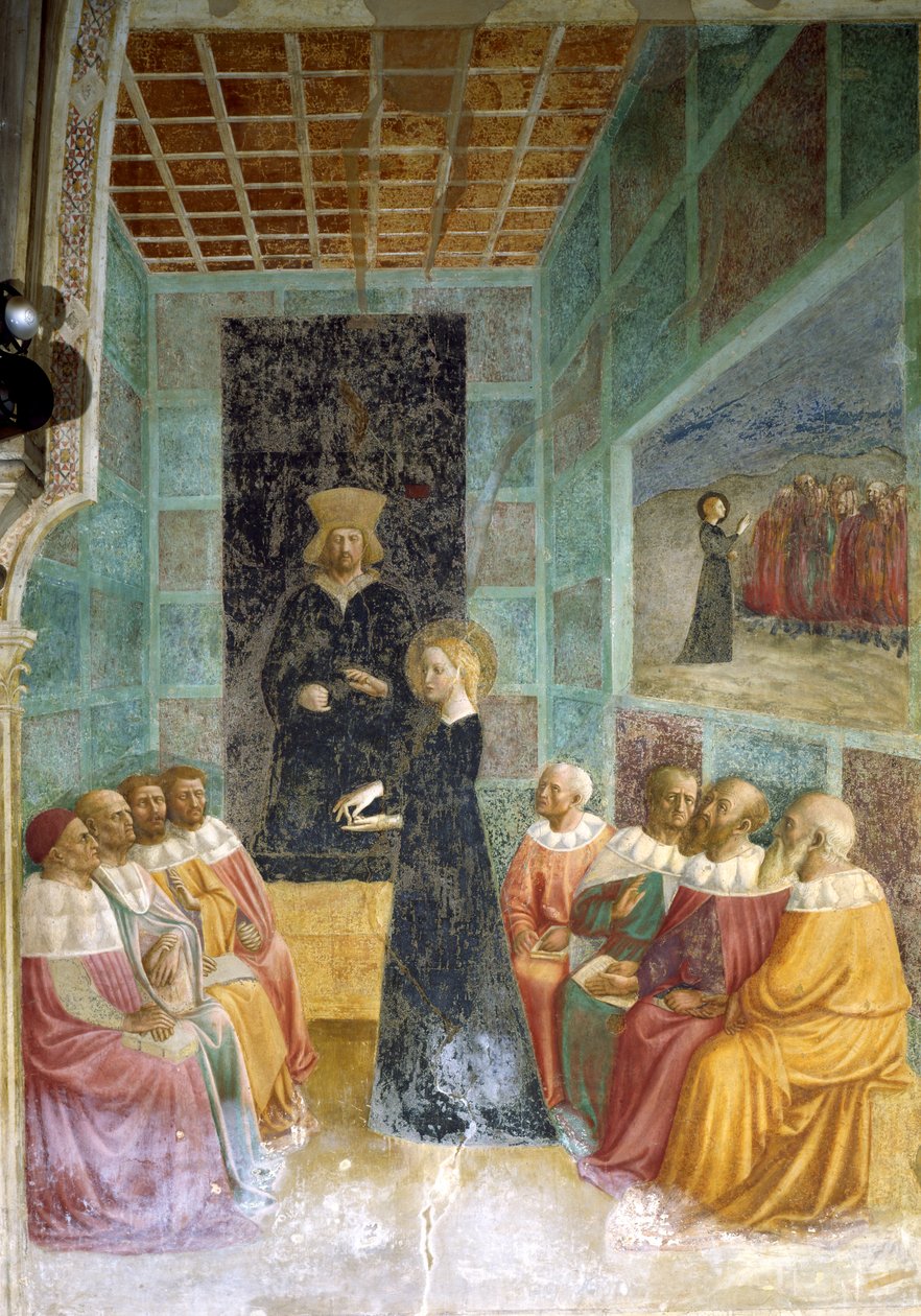 A disputa de Santa Catarina de Tommaso Masolino da Panicale