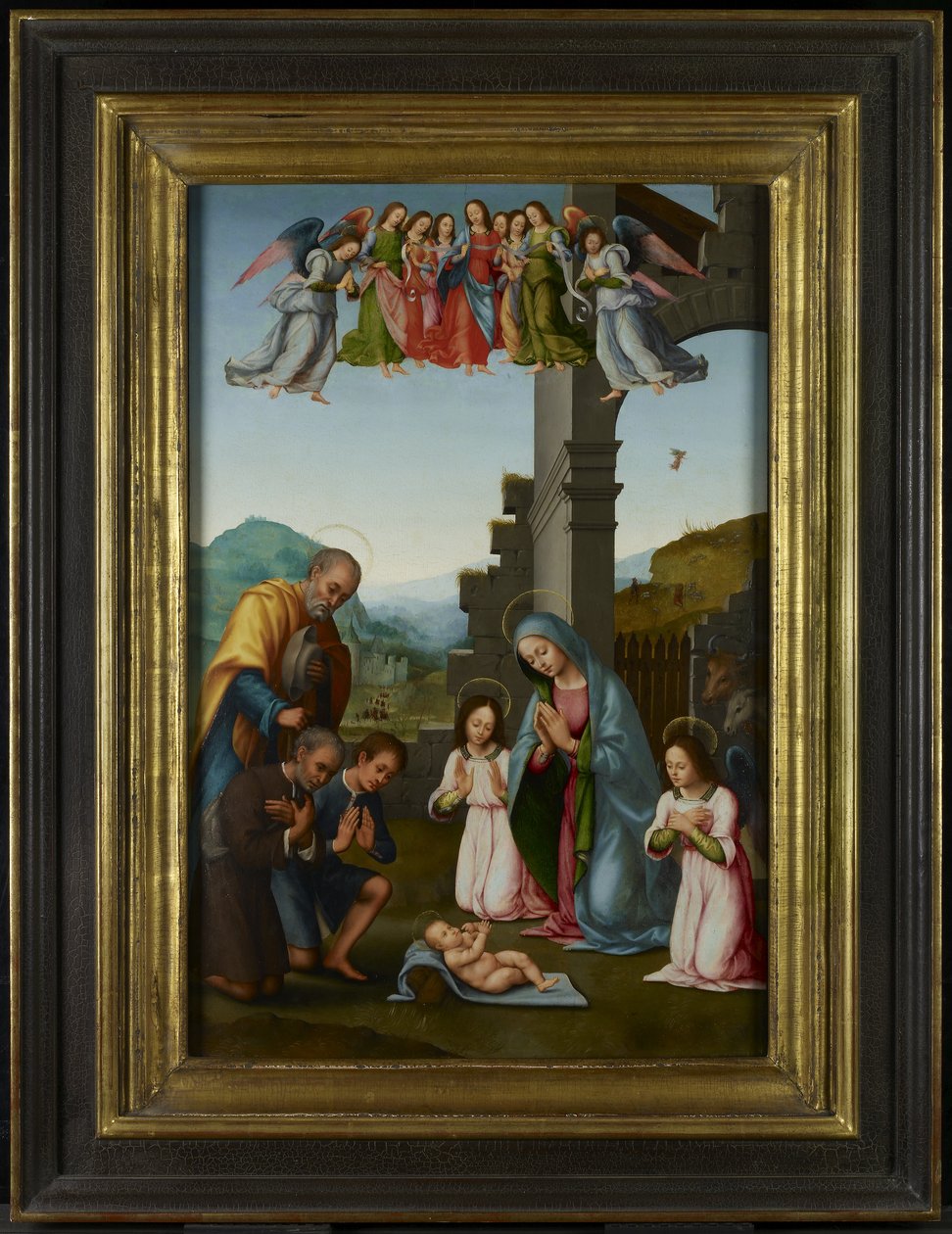 A adoração dos pastores, 1520-40 de Tommaso di Stefano attr. to Lunetti