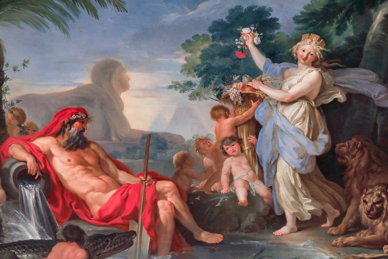 Rio Nilo e Deusa Cibele 1779 - 1780, afresco de Tommaso Conca