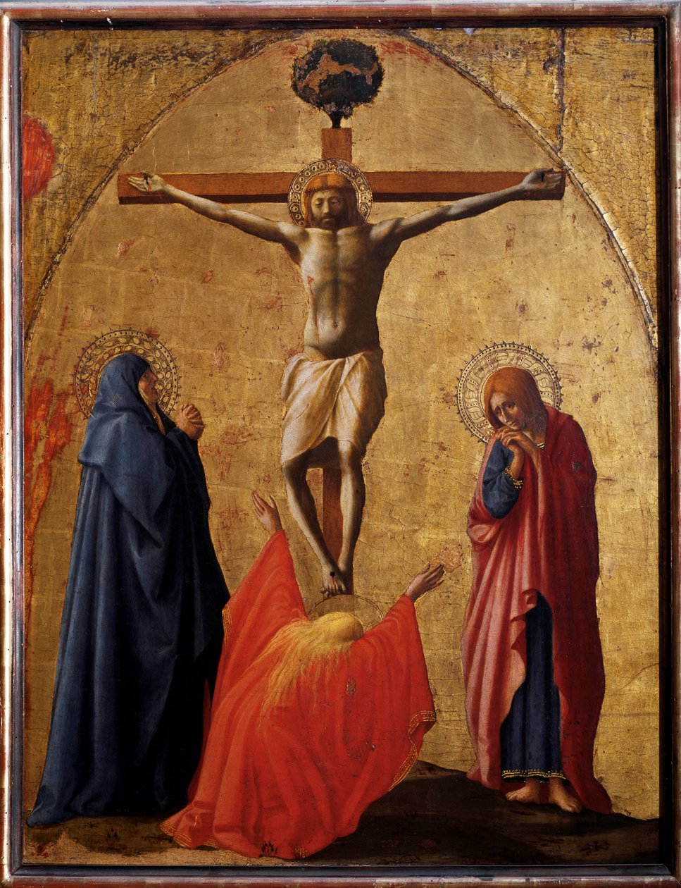 Crucificação - tempera no painel de Tommaso Masaccio