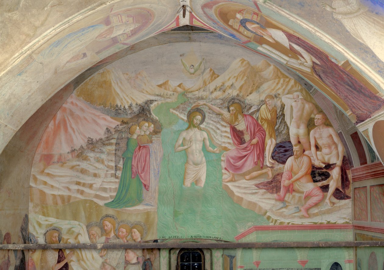 O batismo de Cristo, do ciclo da vida de São João Batista de Tommaso Masolino da Panicale