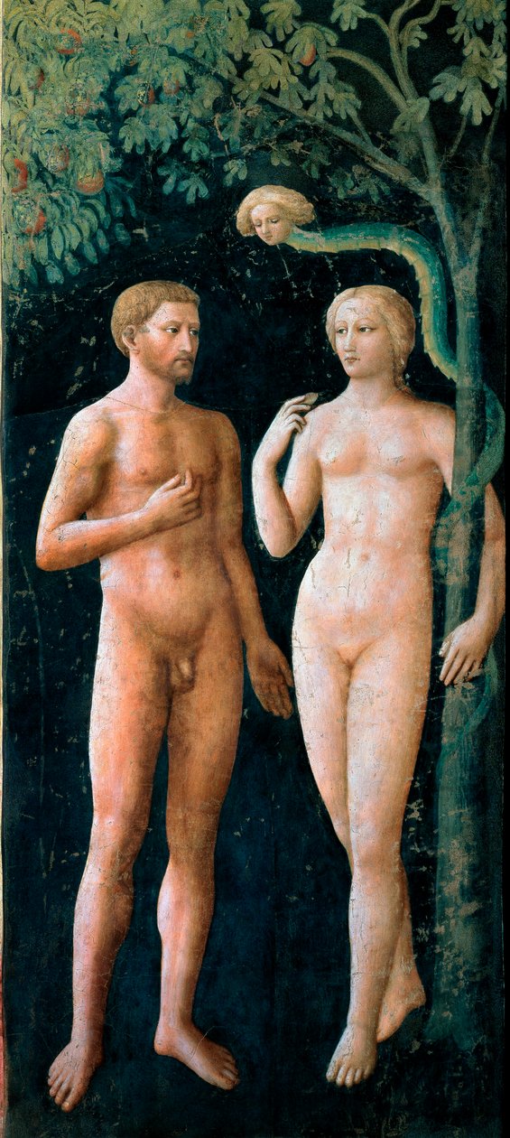A Tentação de Adão e Eva Fresco por Tommaso di Cristofano Fini dit Masolino da Panicale (1383-1440) 1424-1425 Sol. 208x88 cm Florença, Igreja de Santa Maria del Carmine, Capela Brancacci de Tommaso Masolino da Panicale