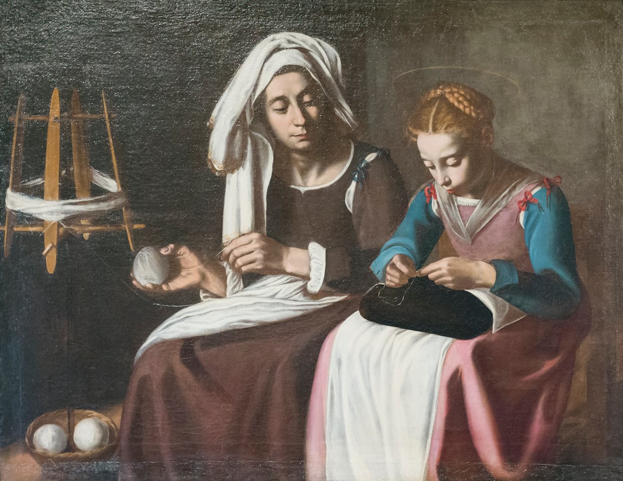 Madonna e St Anne, escola romana, atribuída a Tommaso Salini de Tommaso Salini