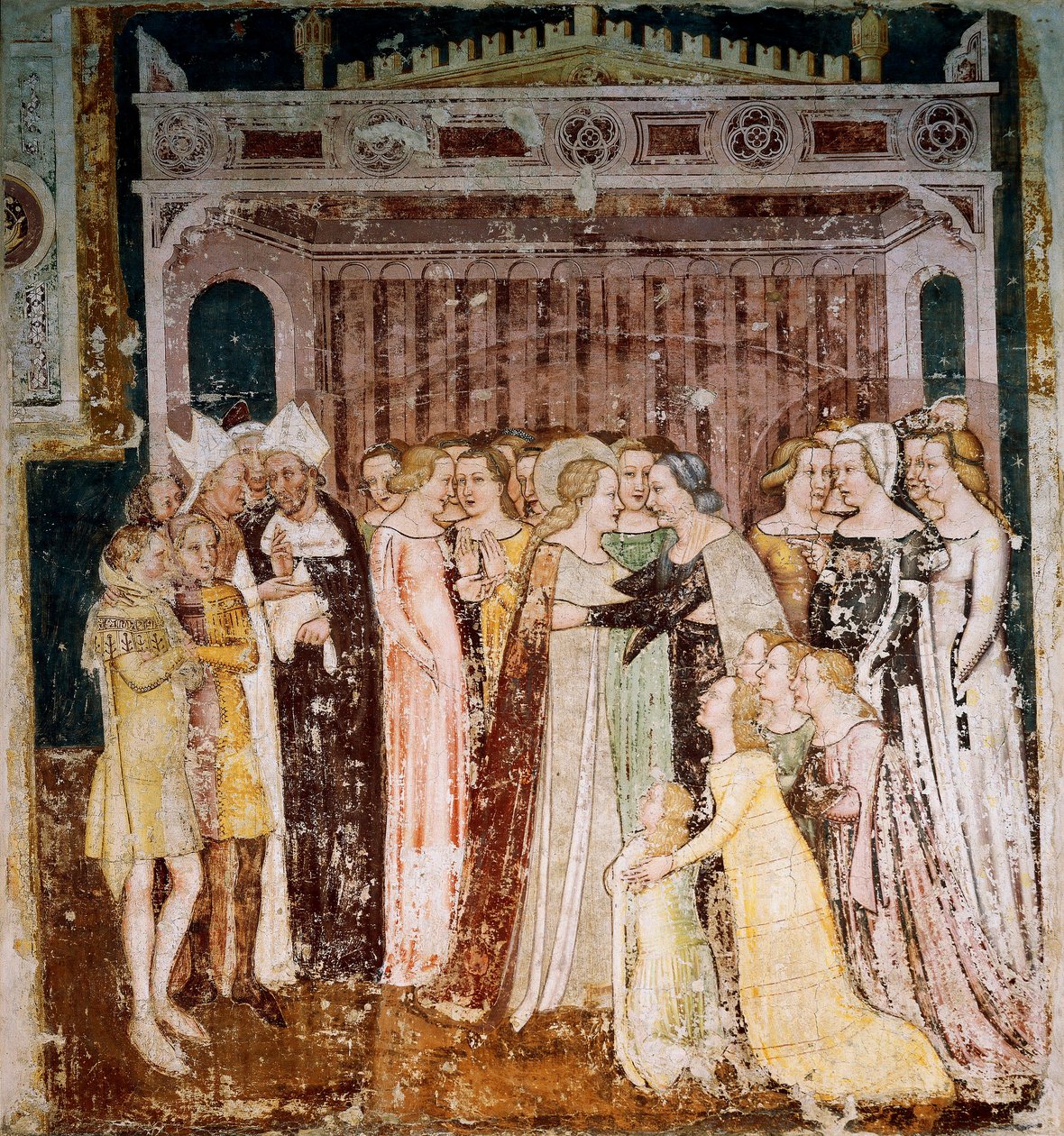 Adeus (detalhe), detalhe de Histórias de Santa Úrsula de Tommaso da Modena