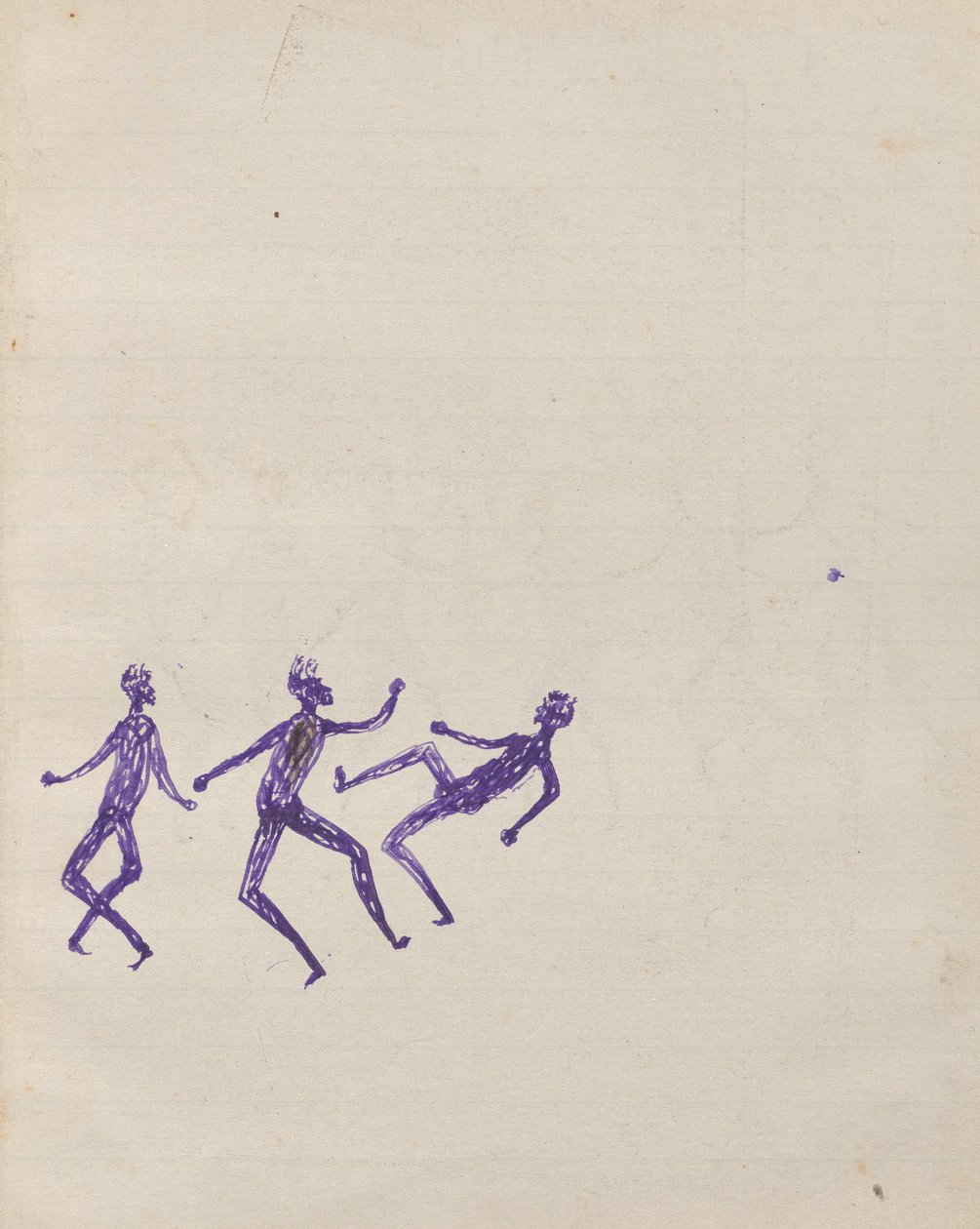 Kwatkwat people - (Aborígenes lutando) Sketchbook principalmente de atividades de aborígenes e brancos de Tommy McRae