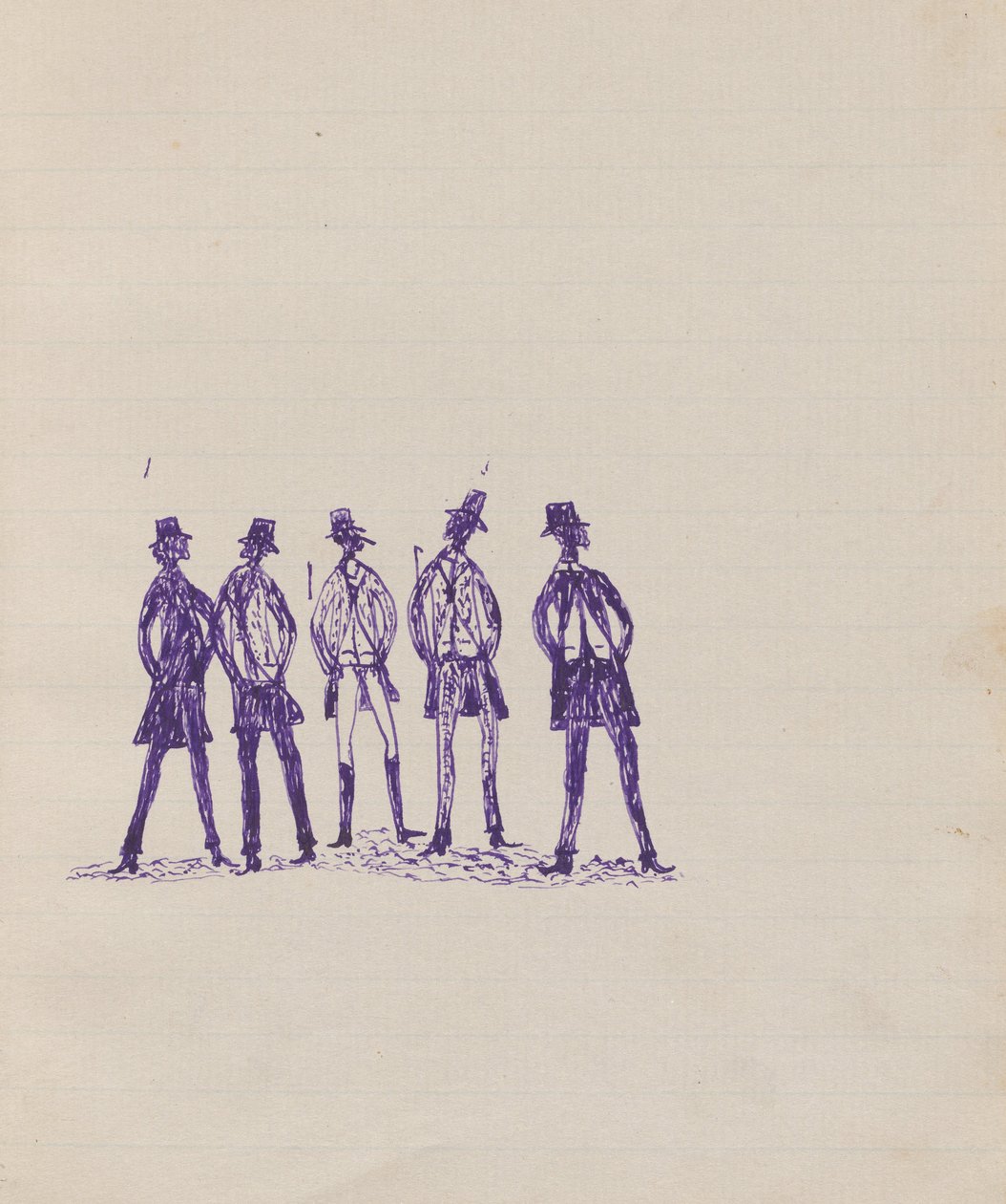 Pessoas Kwatkwat - (figuras revestidas) Sketchbook principalmente de atividades de aborígenes e brancos de Tommy McRae
