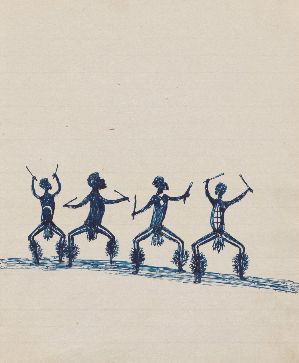 Kwatkwat people - (Corroboree) Sketchbook principalmente de atividades de aborígenes e brancos de Tommy McRae