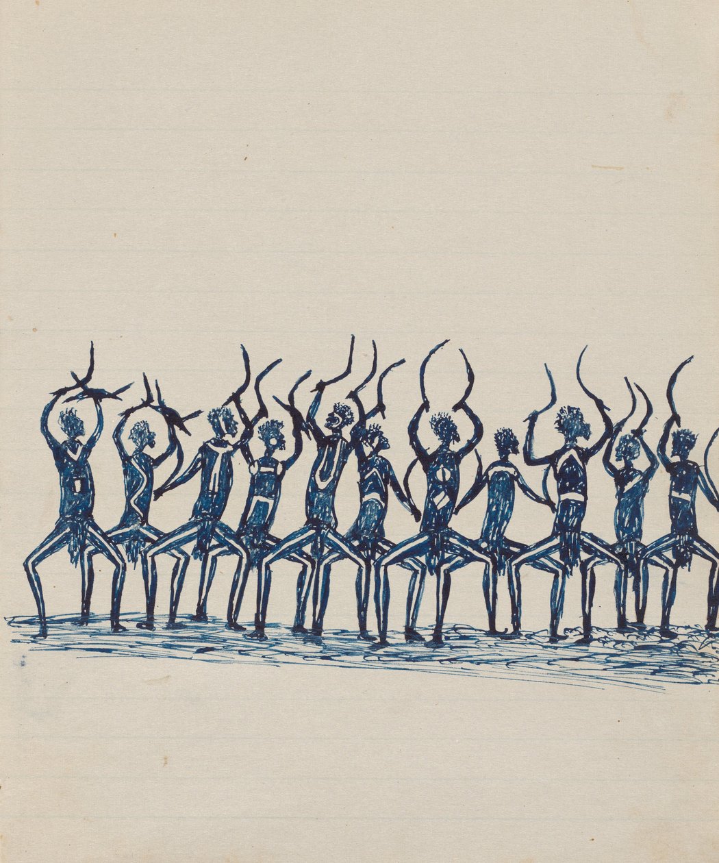 Kwatkwat people - (Corroboree) Sketchbook principalmente de atividades de aborígenes e brancos de Tommy McRae