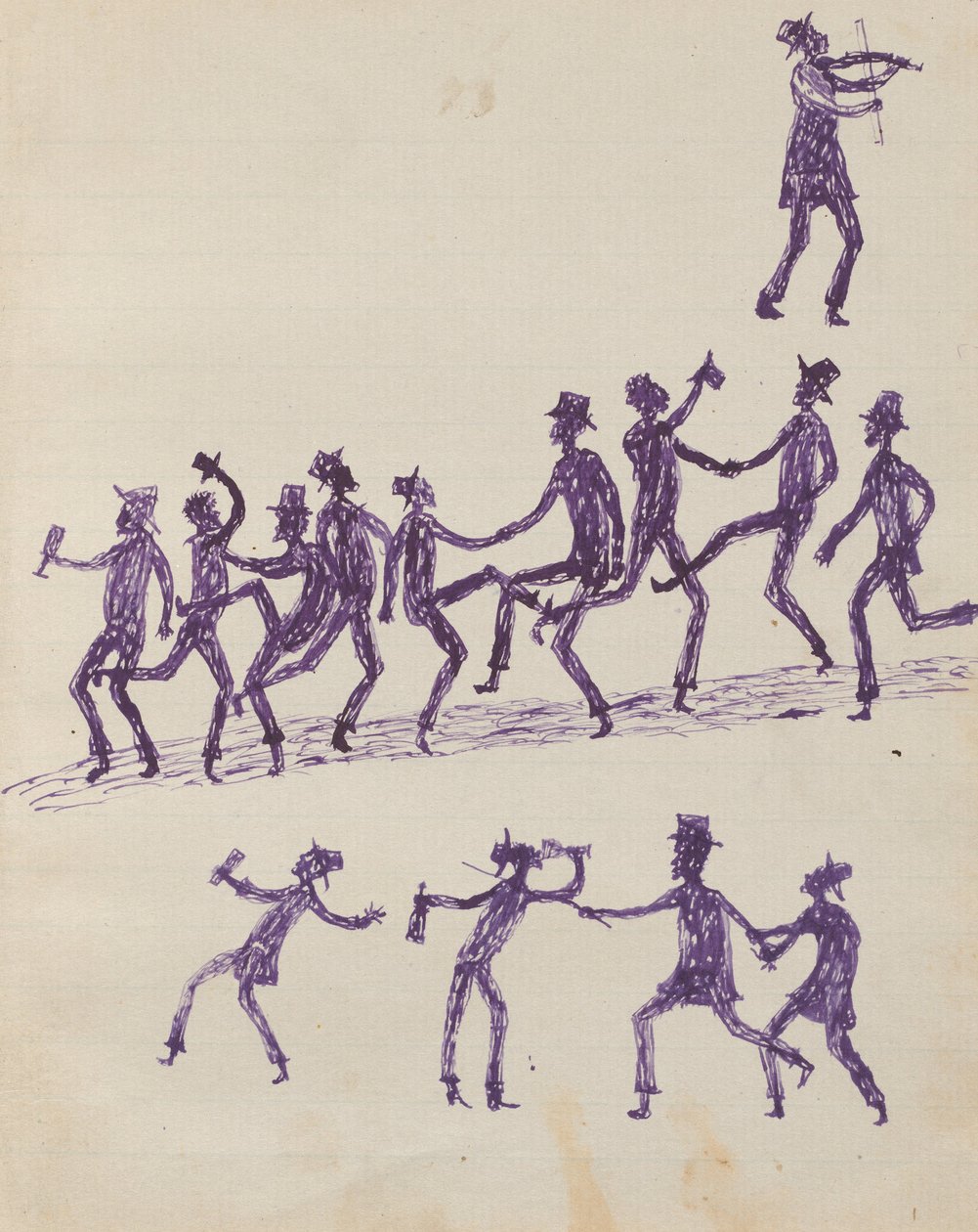 Kwatkwat people - (Bêbados foliões) Sketchbook principalmente de atividades de aborígenes e brancos de Tommy McRae