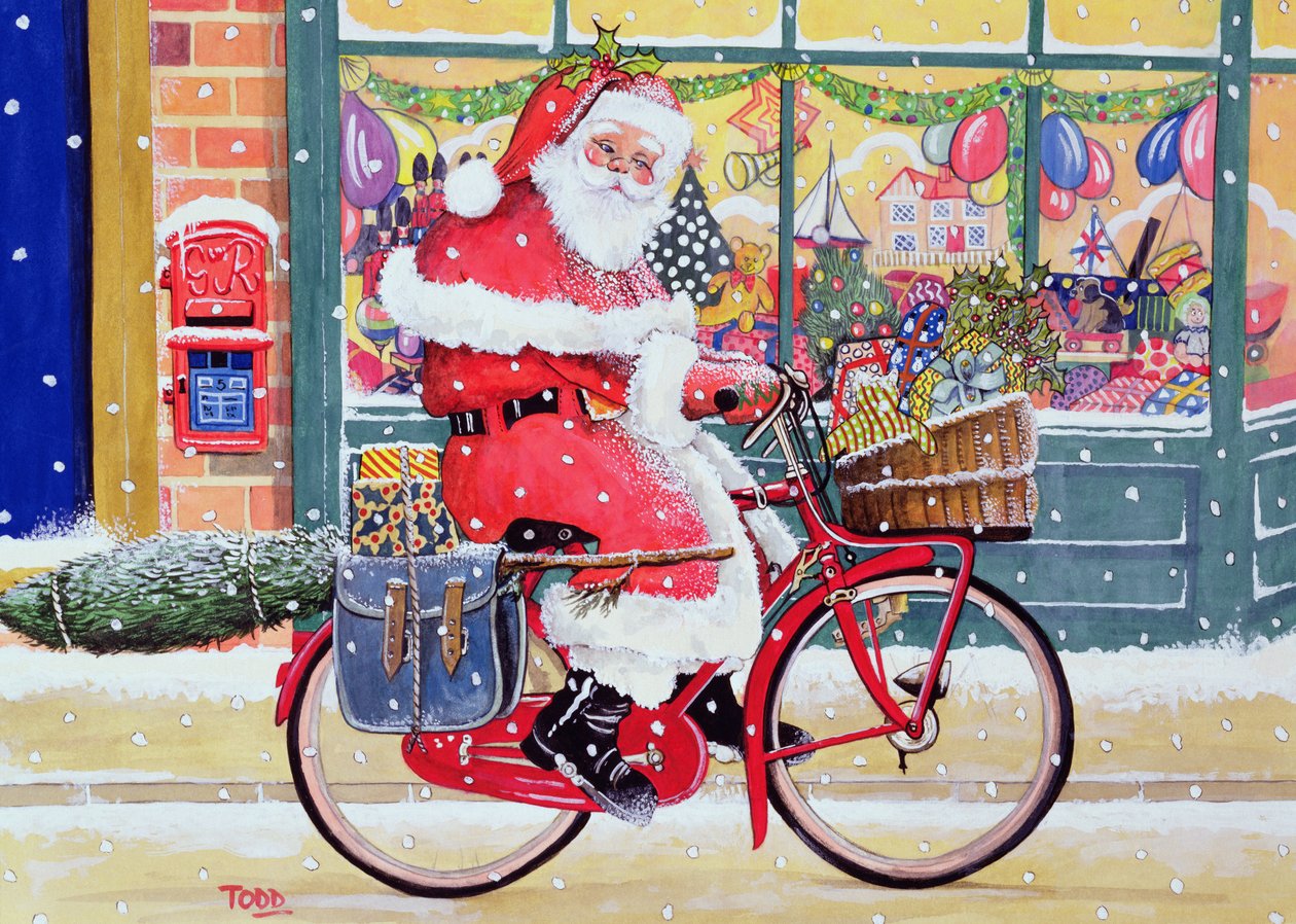 Pai Natal em uma bicicleta (wc) de Tony Todd