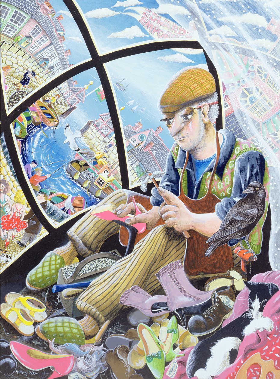 Jack Black cuide e fantasie sobre seus clientes shapely feet, 2007 (acrylic on panel) de Tony Todd