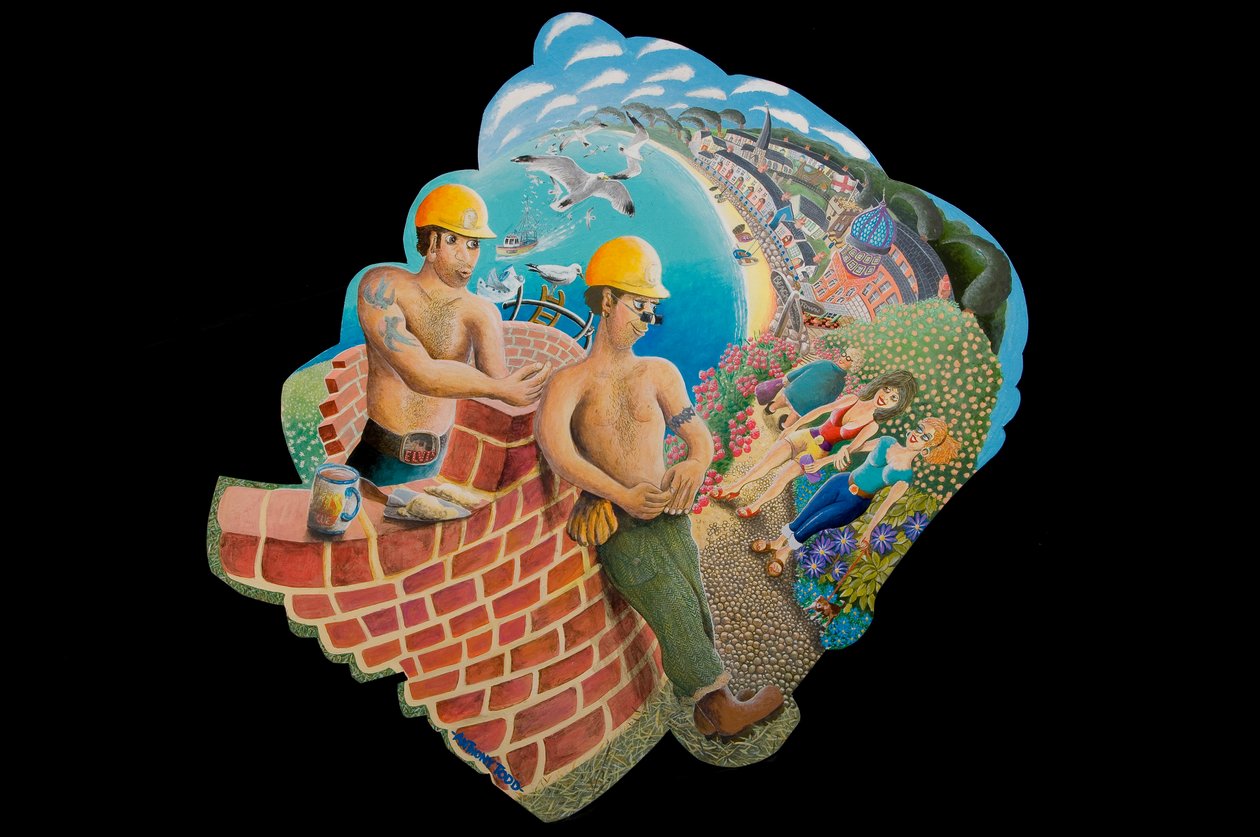 The Young Builder, 2010 (acylic a bordo) de Tony Todd