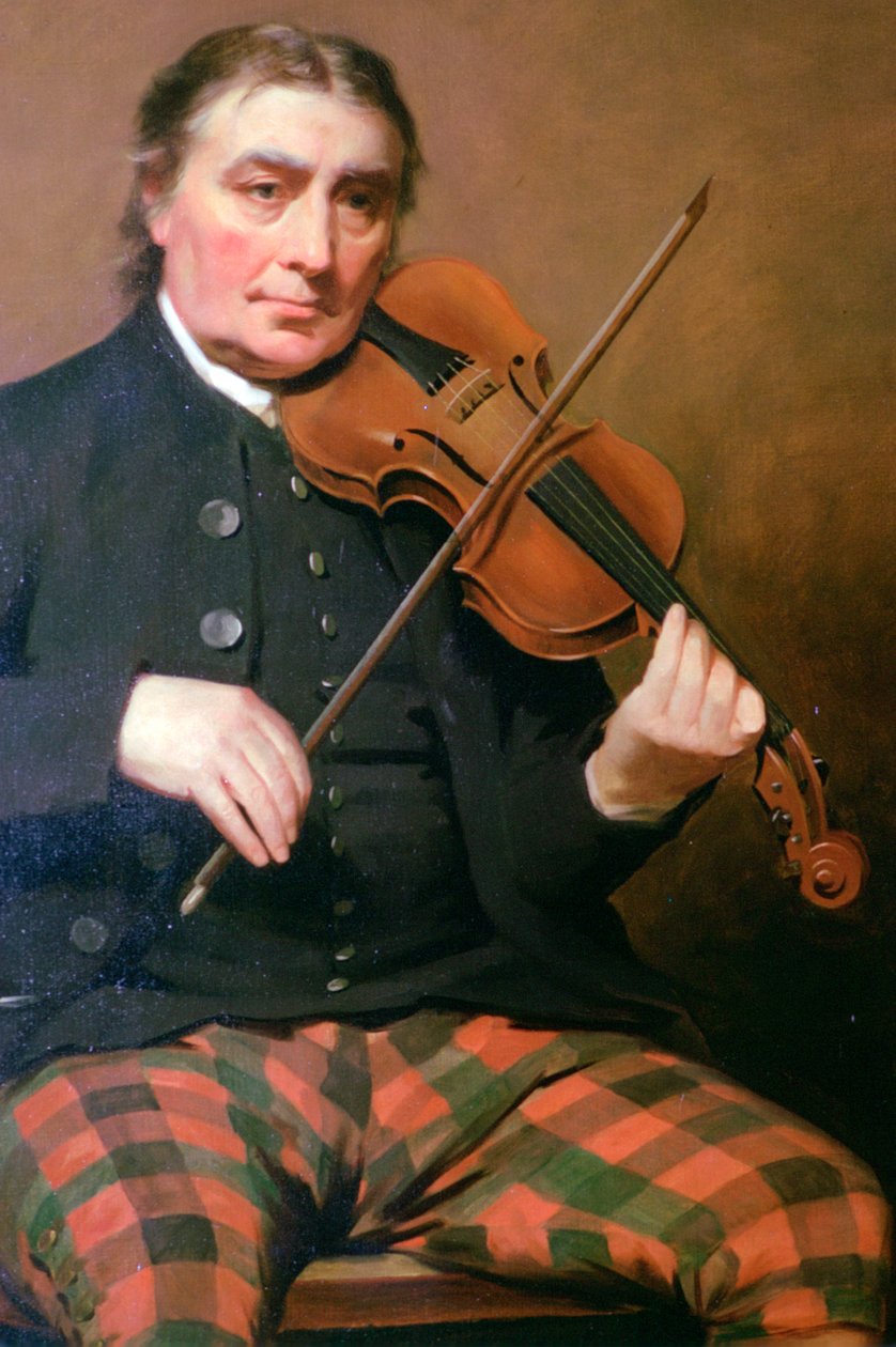 Retrato de Niel Gow, Castelo de Blair, Blair Atholl, Perthshire, Escócia. de Tony Evans