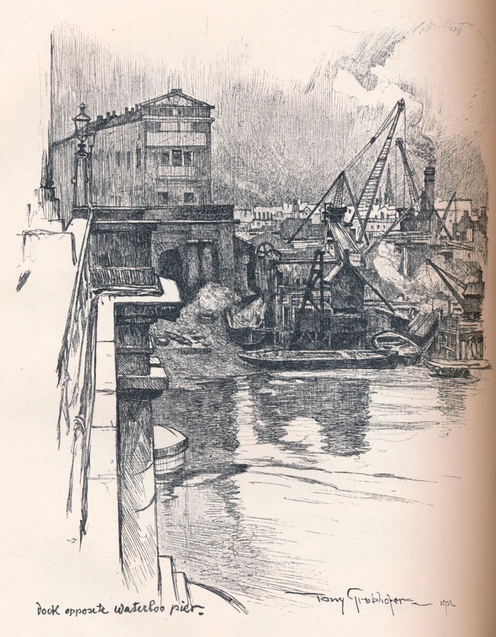 Doca em frente ao cais de Waterloo, c1902 de Tony Grubhofer
