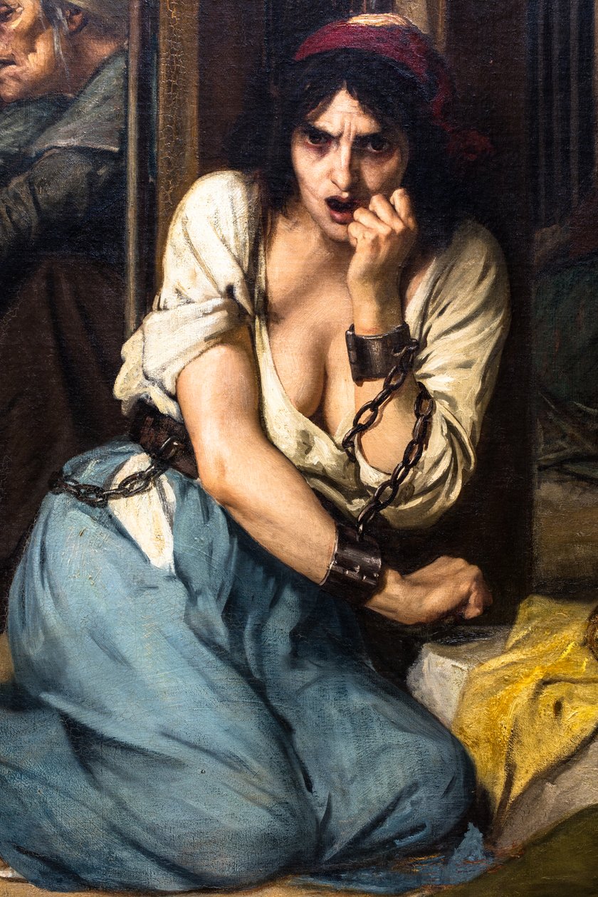 O doutor Pinel liberta os loucos em Salpêtrière em 1795 de Tony Robert-Fleury