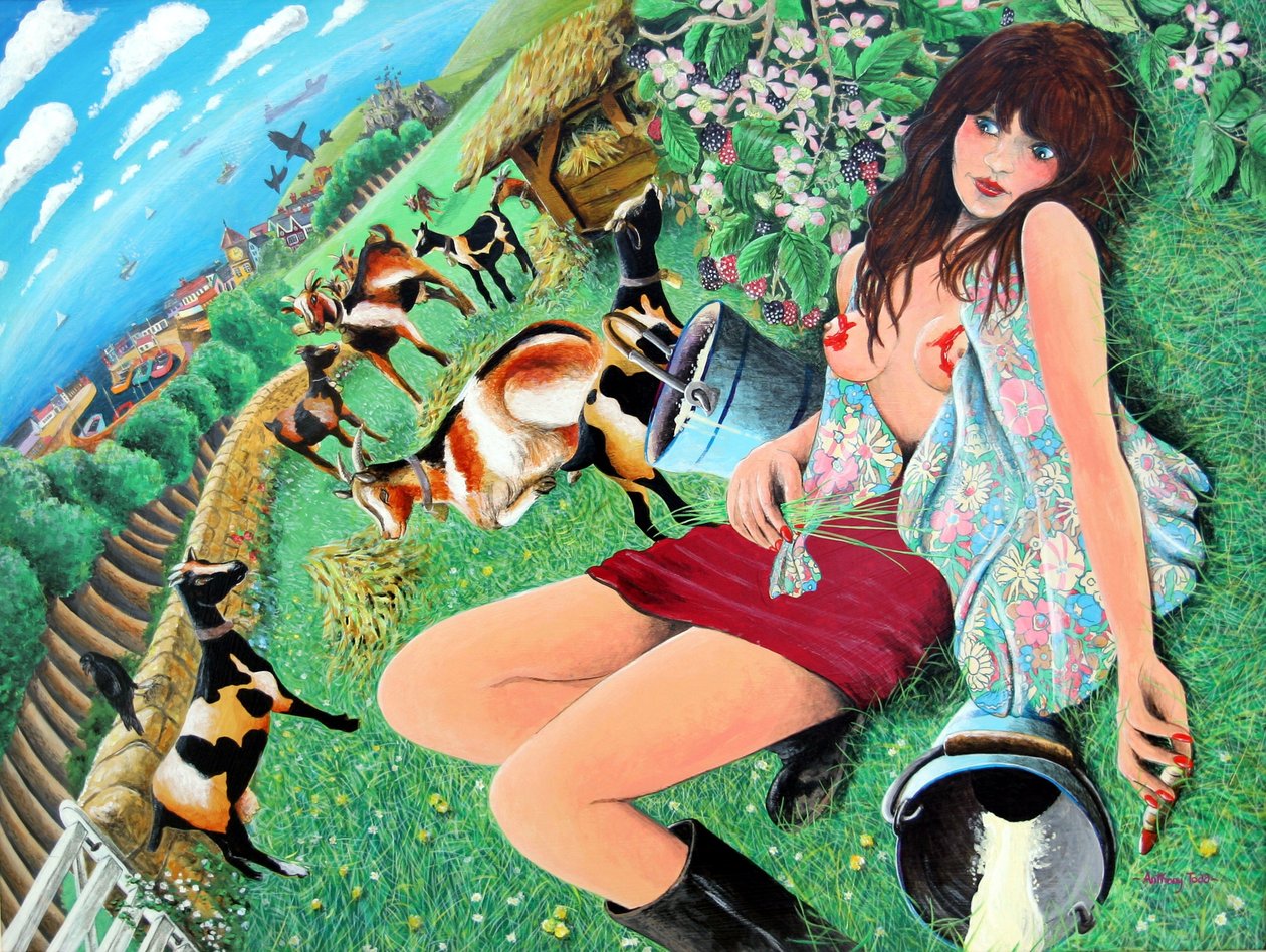 Mae Rose-Cottage devaneia as suas fantasias eróticas, 2005 (acrílico sobre painel) de Tony Todd