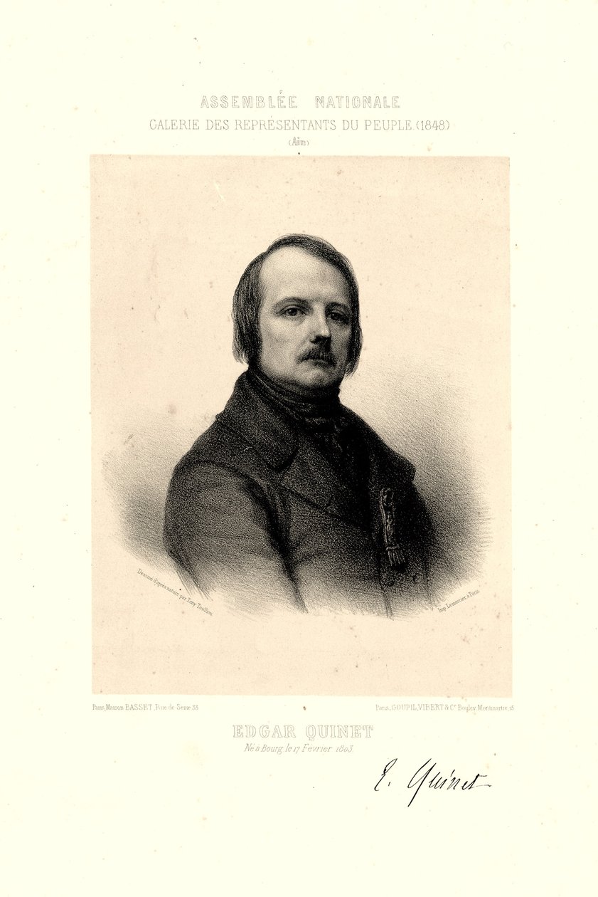 Edgar Quinet por Toullion de Tony Toullion