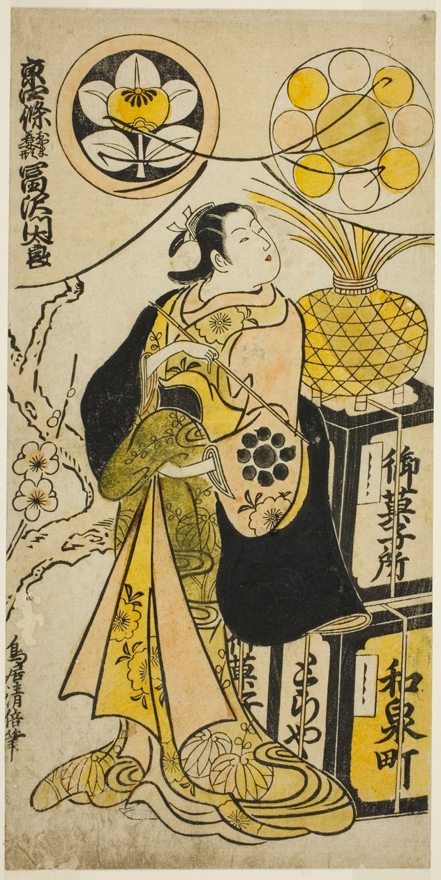 "Izu Genji Horaikan", perfurado em Ichimura, 1736 de Torii Kiyomasu II