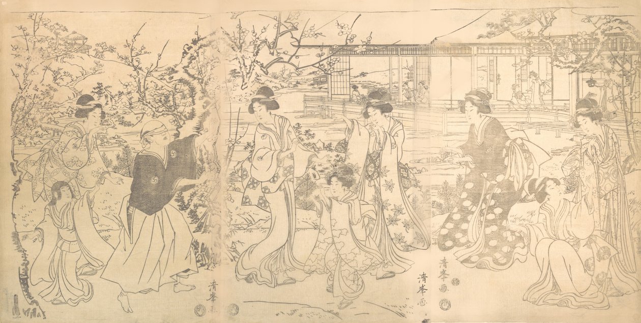 Cena da Chushingura Vendetta dos 47 Loyal Retailers, ca. 1820. de Torii Kiyomine