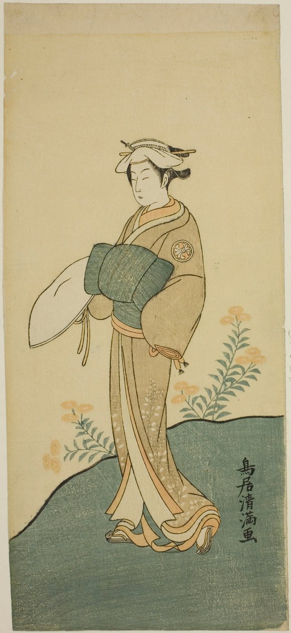 O ator Segawa Kikunojo II de Torii Kiyomitsu I
