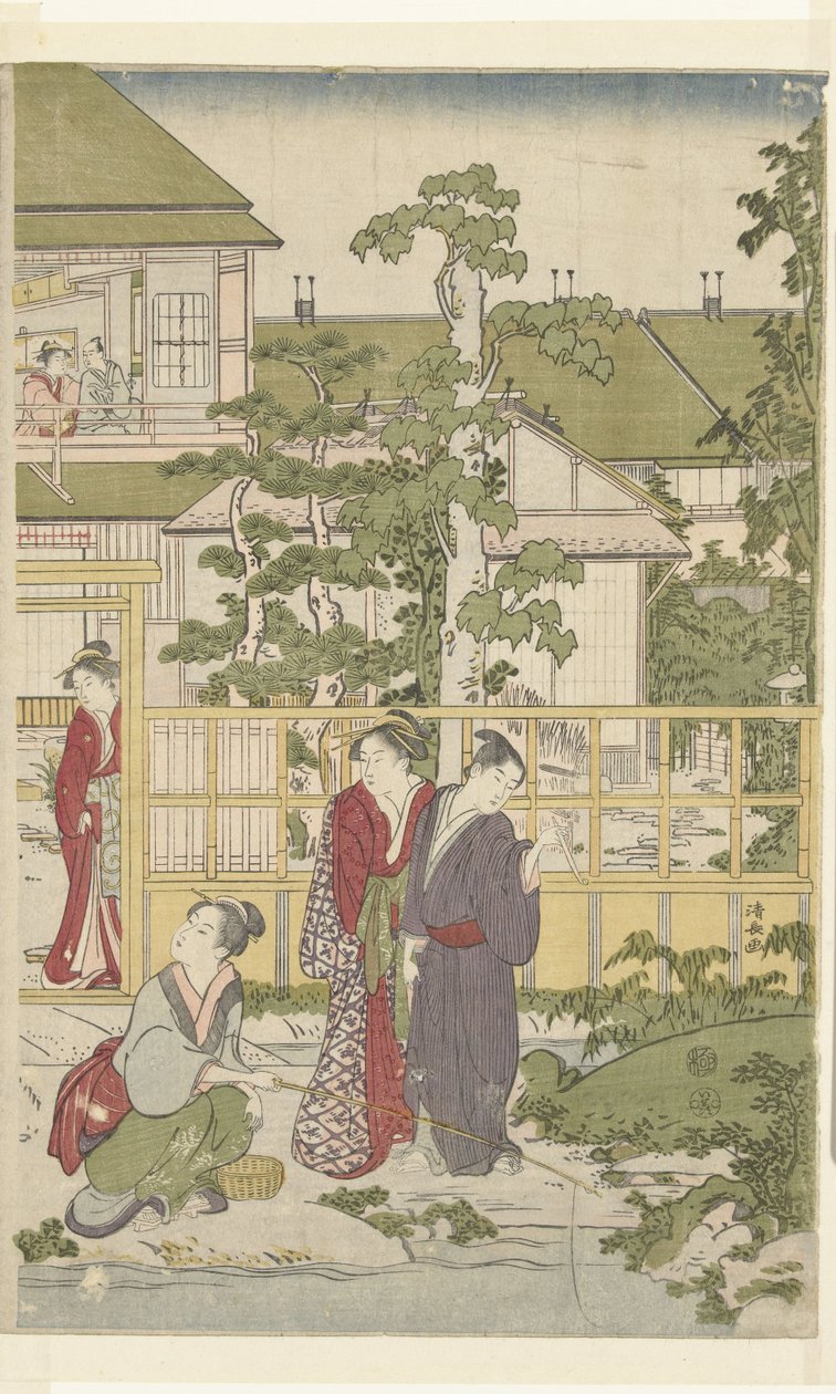A brincar aos cegos de Torii Kiyonaga